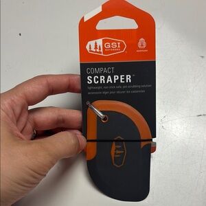 GSI Outdoors Compact Dual-Sided Pot Scraper‎ 3.4’’x2.1”x0.3” Soft Rubber